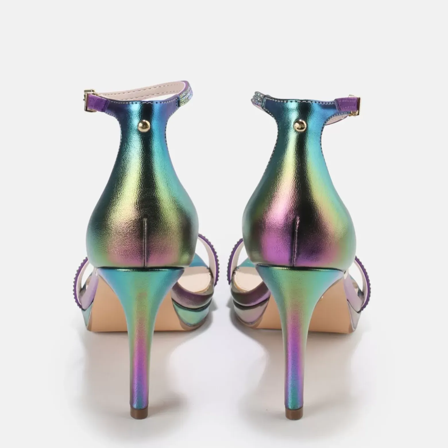 Sale BUFFALO Monroe Sandales Veganes Multicolore Blanc/Mermaid