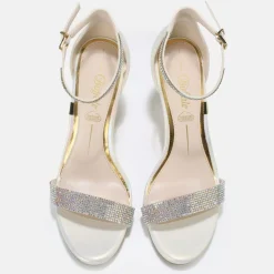 Cheap BUFFALO Monroe Sandales Veganes Perle Blanc