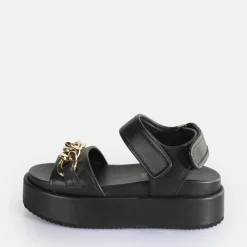 Store BUFFALO Noa Quilt Chain Sandales A Plateforme Veganes Noir