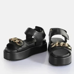 Store BUFFALO Noa Quilt Chain Sandales A Plateforme Veganes Noir