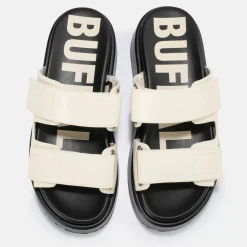 Discount BUFFALO Noa Scandi Sandales Veganes Noir Creme
