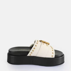 Hot BUFFALO Noah Rock Slide Sandales A Plateforme Veganes Creme