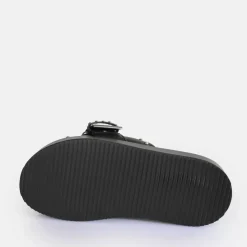 Best BUFFALO Noah Rock Slide Sandales A Plateforme Veganes Noir