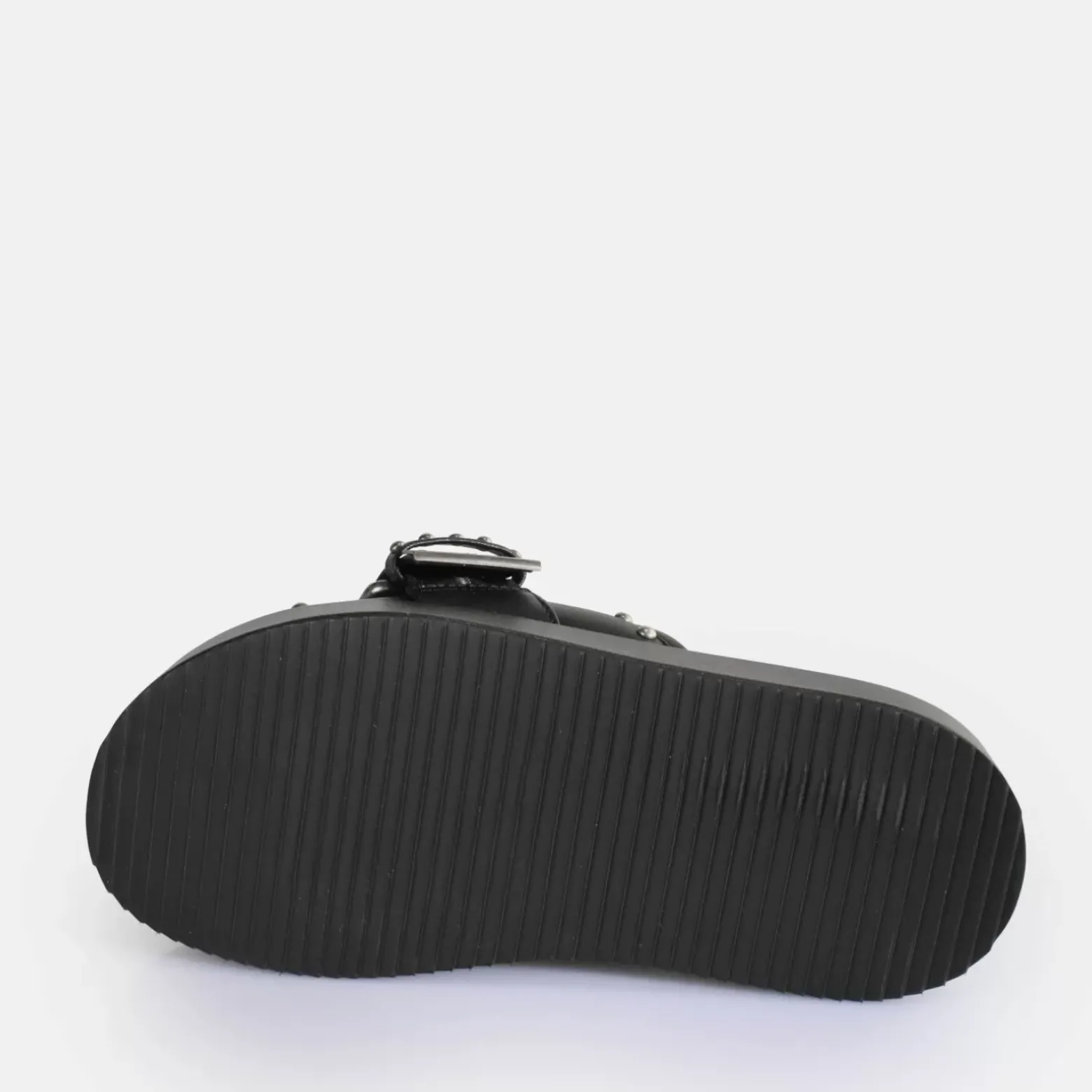 Best BUFFALO Noah Rock Slide Sandales A Plateforme Veganes Noir