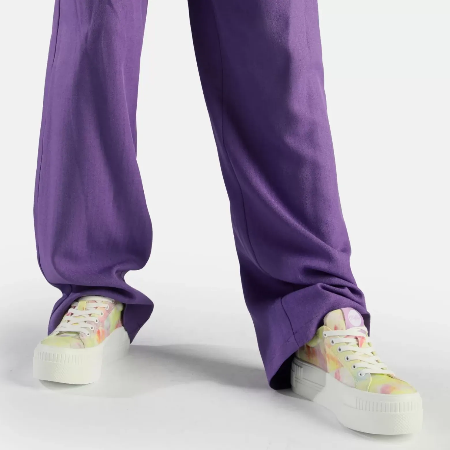 Discount BUFFALO Paired Baskets Basses Veganes Tie Dye Corail/ Vert