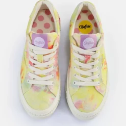 Discount BUFFALO Paired Baskets Basses Veganes Tie Dye Corail/ Vert