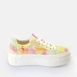 Discount BUFFALO Paired Baskets Basses Veganes Tie Dye Corail/ Vert
