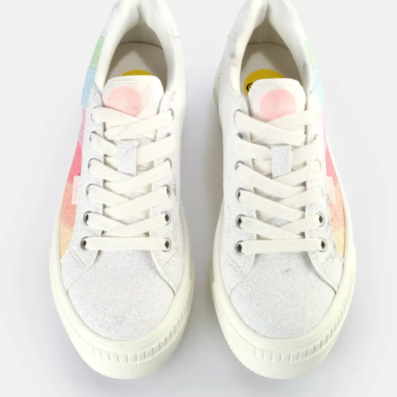 Outlet BUFFALO Paired Baskets Basses Veganes/Arc-En-Ciel Blanc