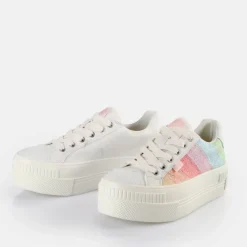 Outlet BUFFALO Paired Baskets Basses Veganes/Arc-En-Ciel Blanc