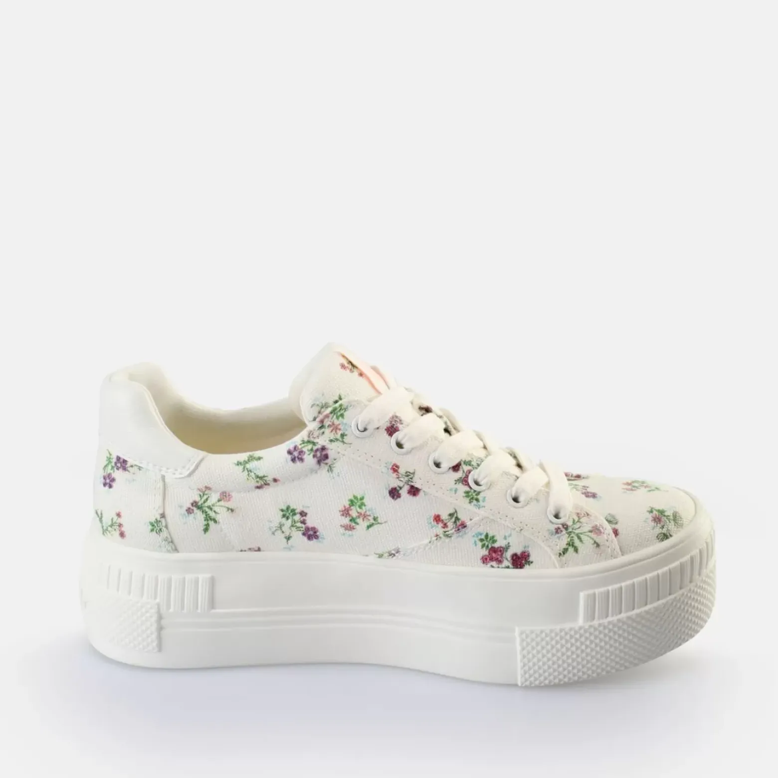 Outlet BUFFALO Paired Baskets Basses Veganes/Fleurs Blanc