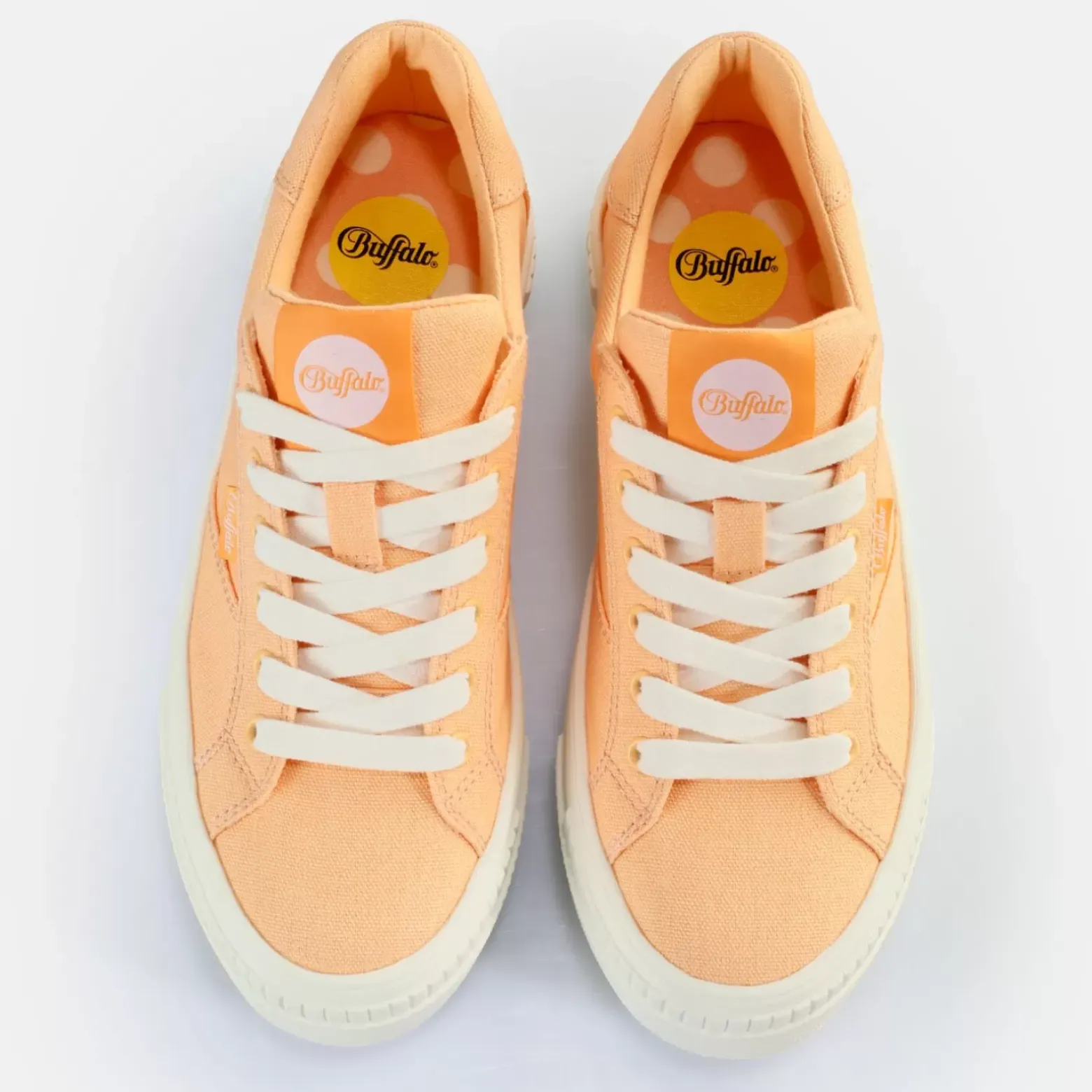 Cheap BUFFALO Paired Baskets Basses Veganes Peche Orange