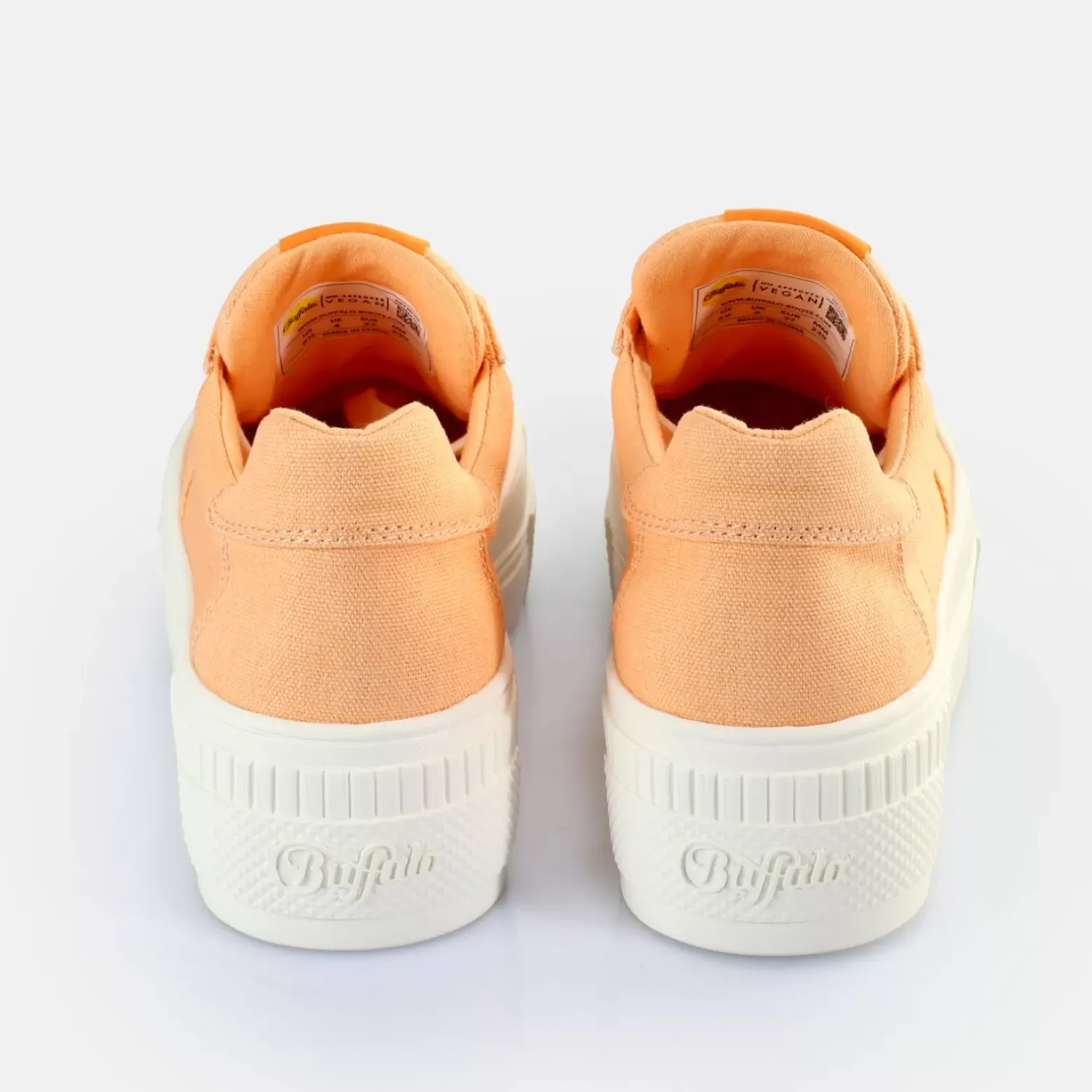 Cheap BUFFALO Paired Baskets Basses Veganes Peche Orange