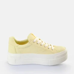 Cheap BUFFALO Paired Baskets Basses Veganes Jaune