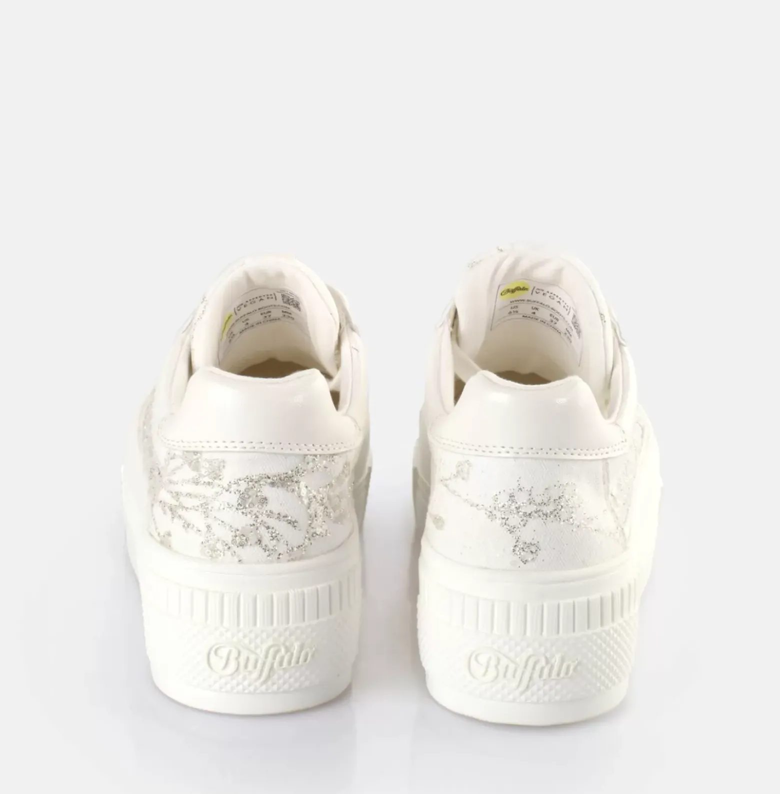 Cheap BUFFALO Paired Lace Baskets Basses Veganese Argent