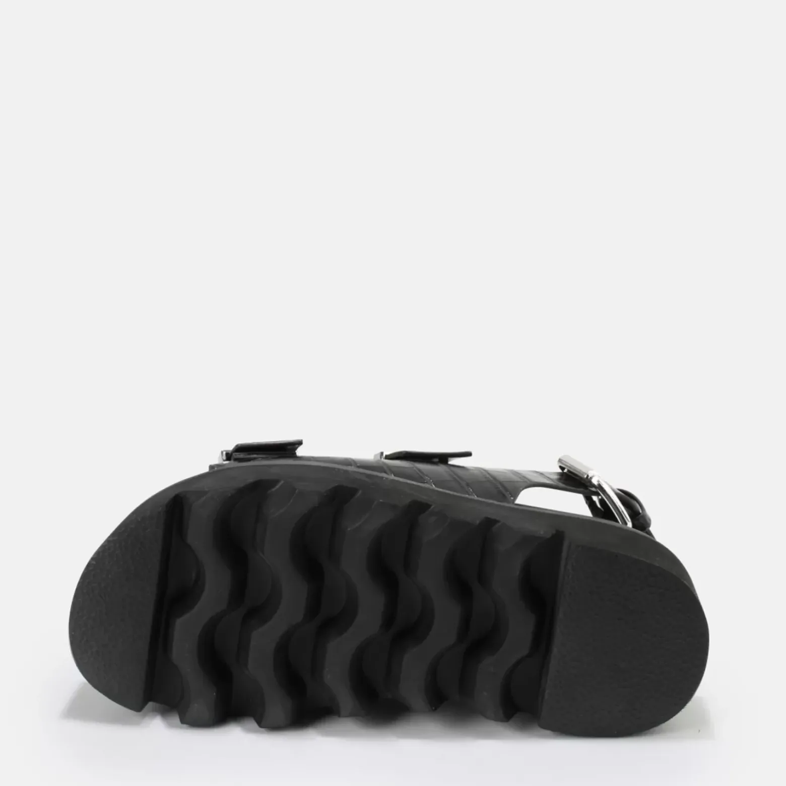 Cheap BUFFALO Perry On Sandales Plateforme Veganes Noir