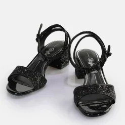 Shop BUFFALO Rainelle Sandales A Talon Vegan/Argent Noir