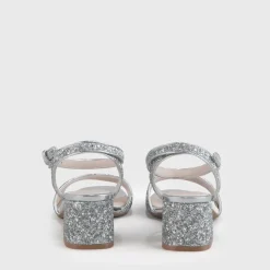 Best BUFFALO Rainelle Sandales Lanieres Veganes Argent