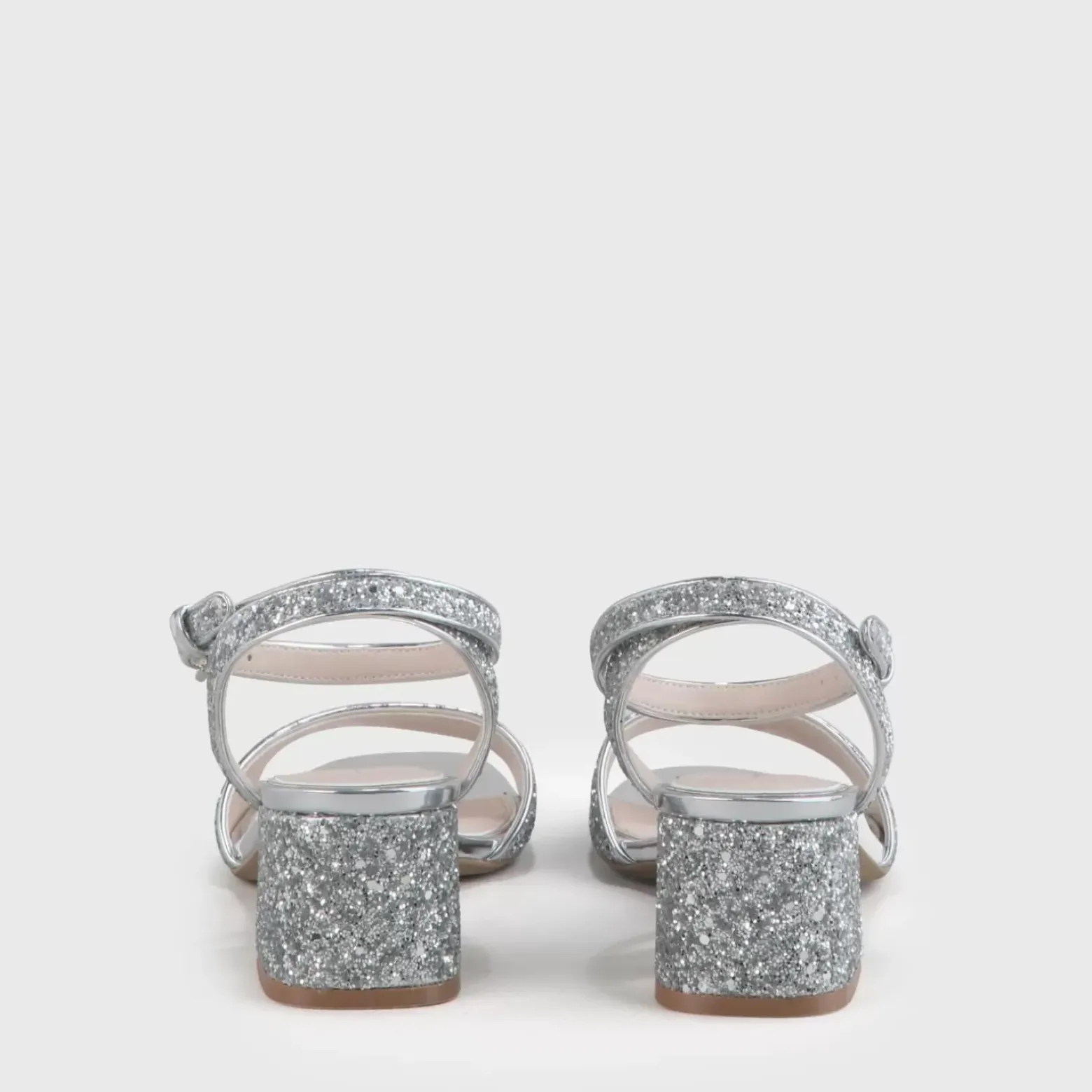 Best BUFFALO Rainelle Sandales Lanieres Veganes Argent