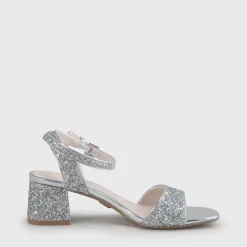 Best BUFFALO Rainelle Sandales Lanieres Veganes Argent