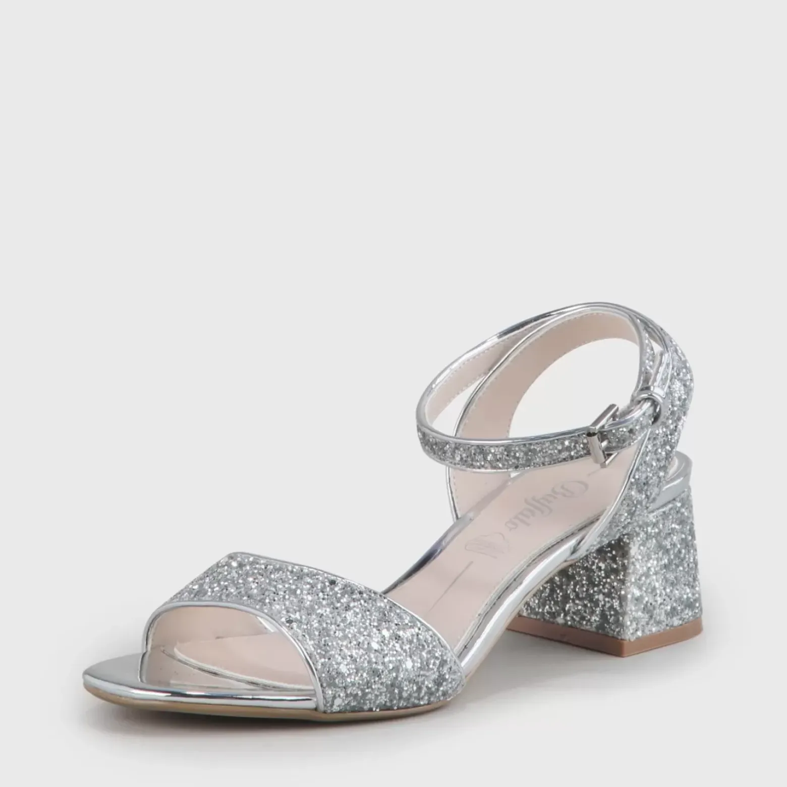 Best BUFFALO Rainelle Sandales Lanieres Veganes Argent