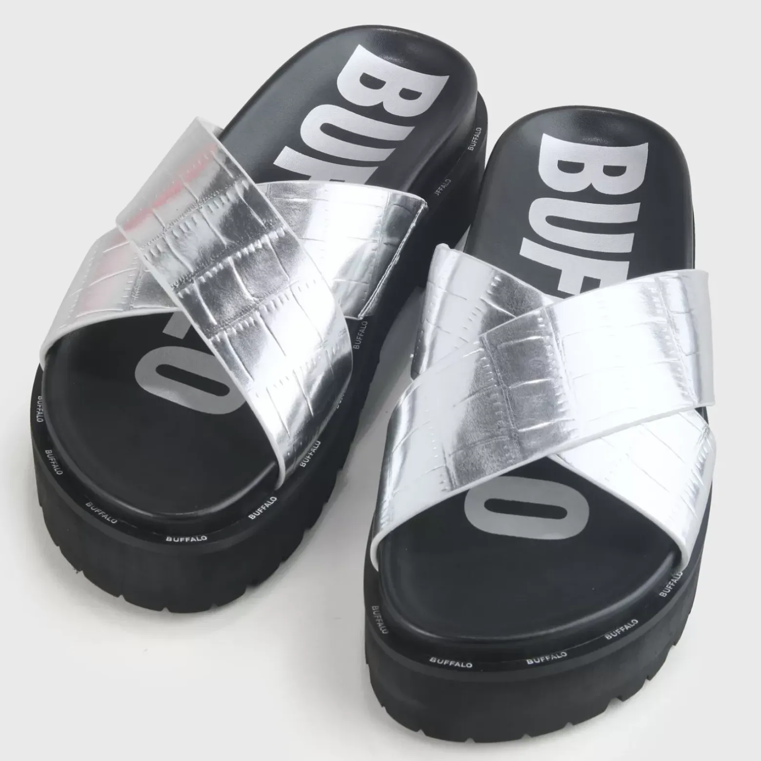 Cheap BUFFALO Ramira Sandales Veganese Argent