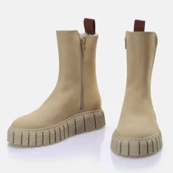 Best Sale BUFFALO Rampa Zip Warm Bottines Creme