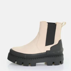 Cheap BUFFALO Raven Chelsea Bottines Vegan/Noir Creme