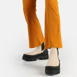 Cheap BUFFALO Raven Chelsea Bottines Vegan/Noir Creme