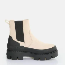 Cheap BUFFALO Raven Chelsea Bottines Vegan/Noir Creme