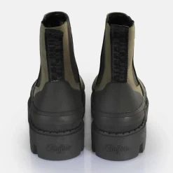 Cheap BUFFALO Raven Chelsea Bottines Vegan Kaki/Noir Beige