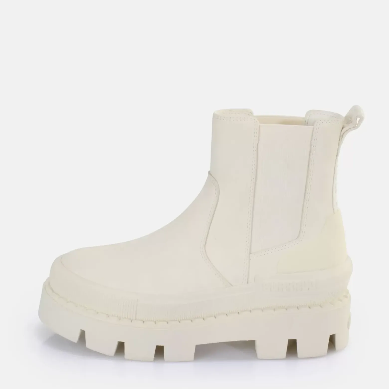 Best BUFFALO Raven Chelsea Bottines Vegan Blanc Casse