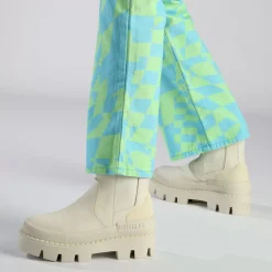 Best BUFFALO Raven Chelsea Bottines Vegan Blanc Casse