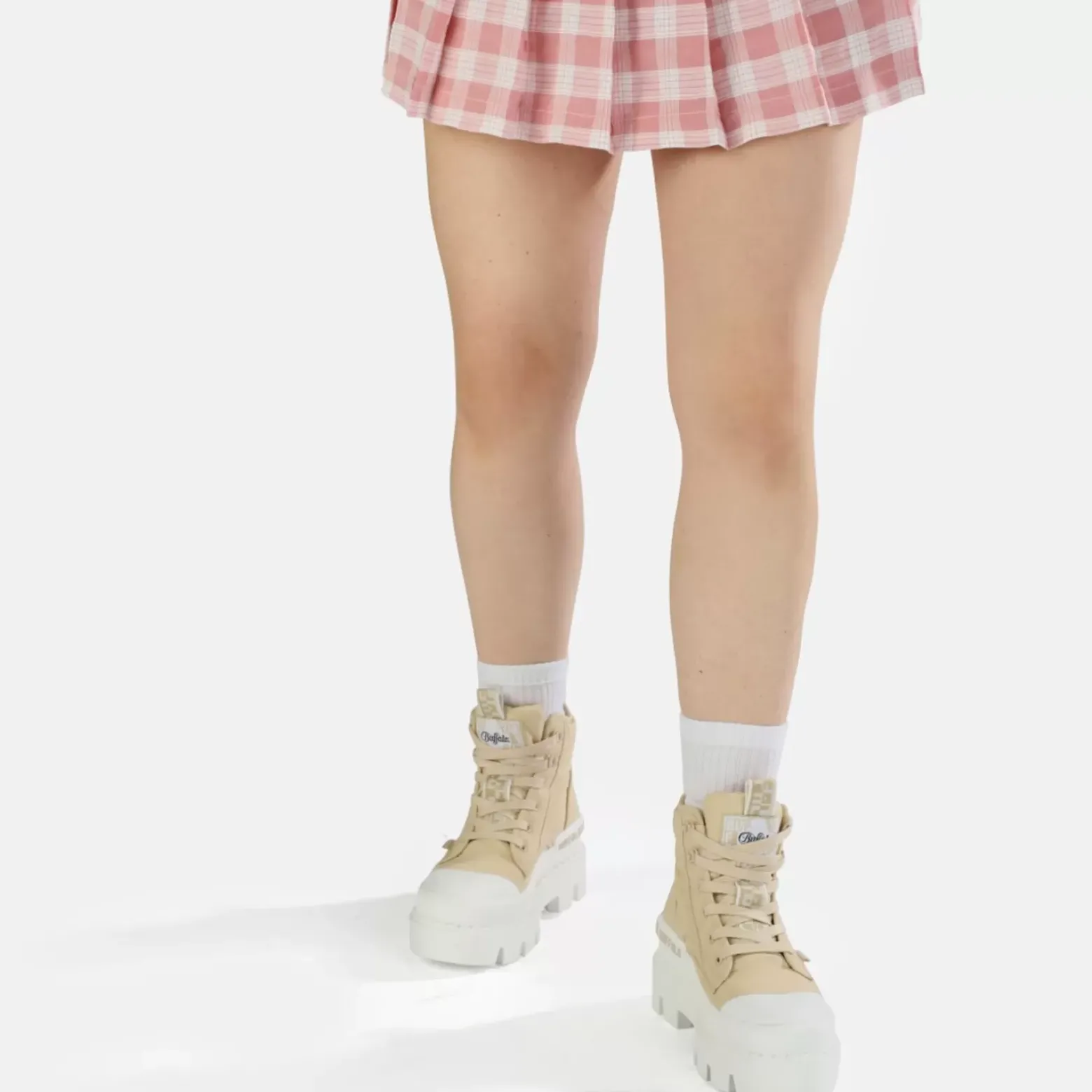 Online BUFFALO Raven Hi Bottines Veganes Beige