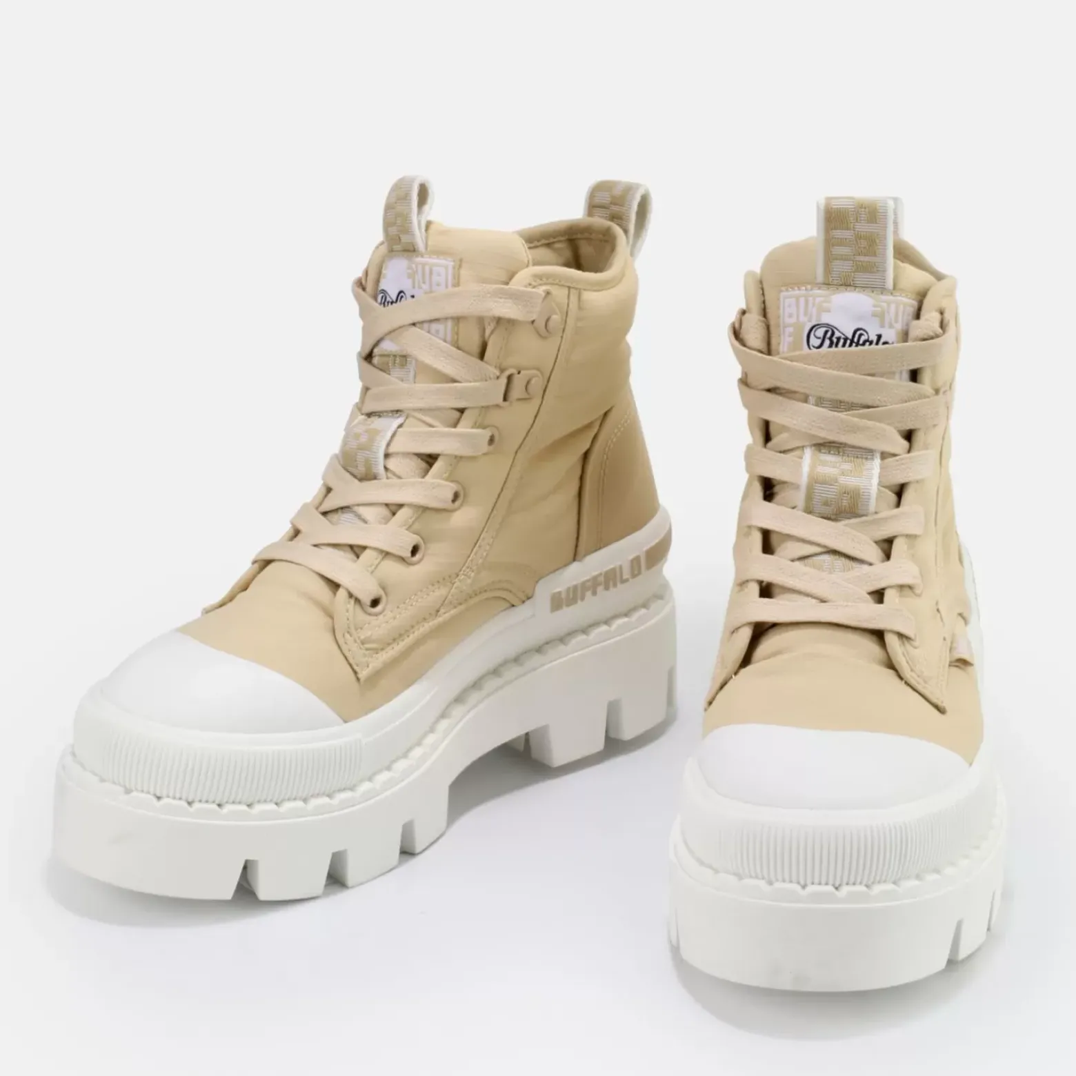 Online BUFFALO Raven Hi Bottines Veganes Beige