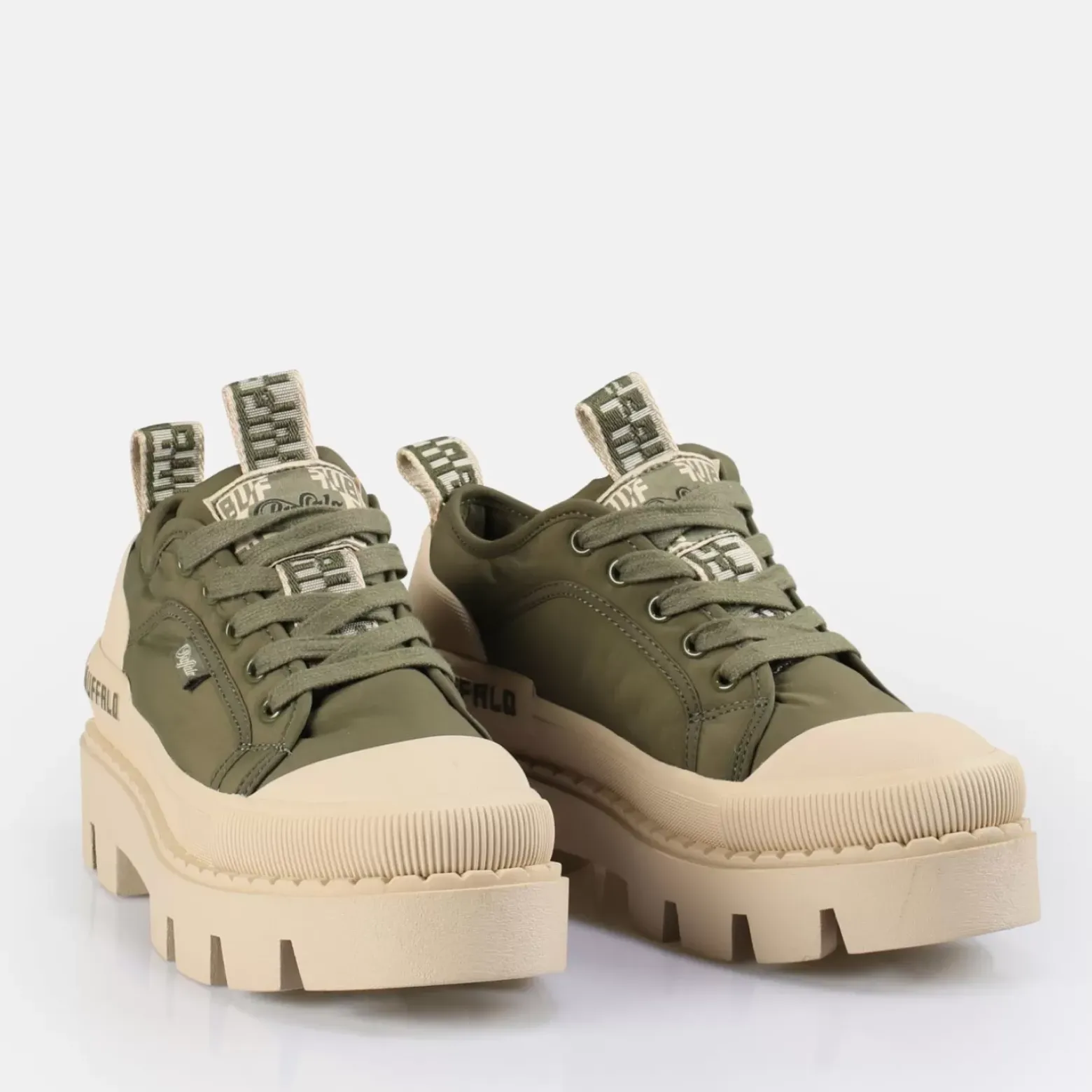 Cheap BUFFALO Raven Laceup Lo Men Beige