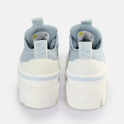 Clearance BUFFALO Raven Lo Bakets Basses Vegan Clair Bleu