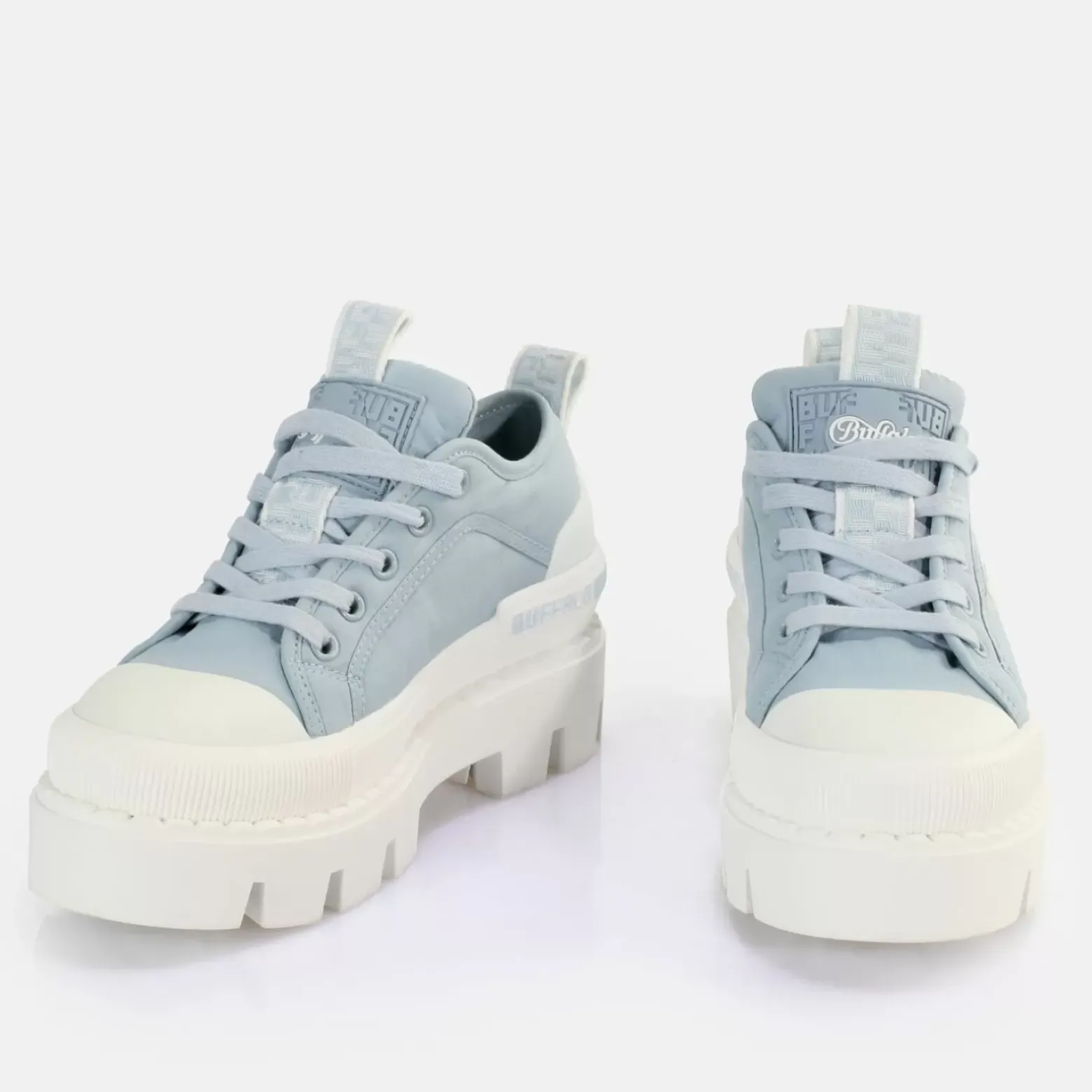 Clearance BUFFALO Raven Lo Bakets Basses Vegan Clair Bleu