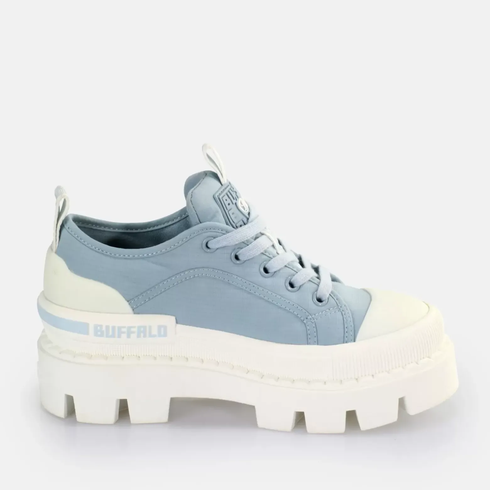 Clearance BUFFALO Raven Lo Bakets Basses Vegan Clair Bleu
