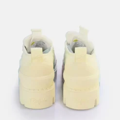 Clearance BUFFALO Raven Lo Baskets Basses Veganes Arc-En-Ciel Pastell Multi