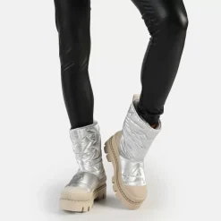 Clearance BUFFALO Raven Snow Boot Bottines Vegan Argent