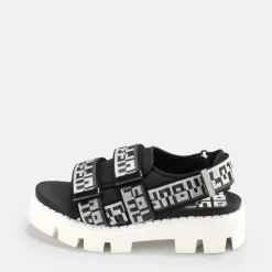 Fashion BUFFALO Raven Tec Claquettes Veganes Noir