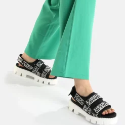 Fashion BUFFALO Raven Tec Claquettes Veganes Noir