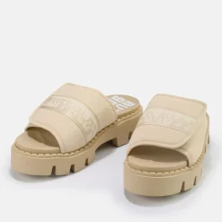 New BUFFALO Raven Tec-Sld Men Sandales Veganes Beige