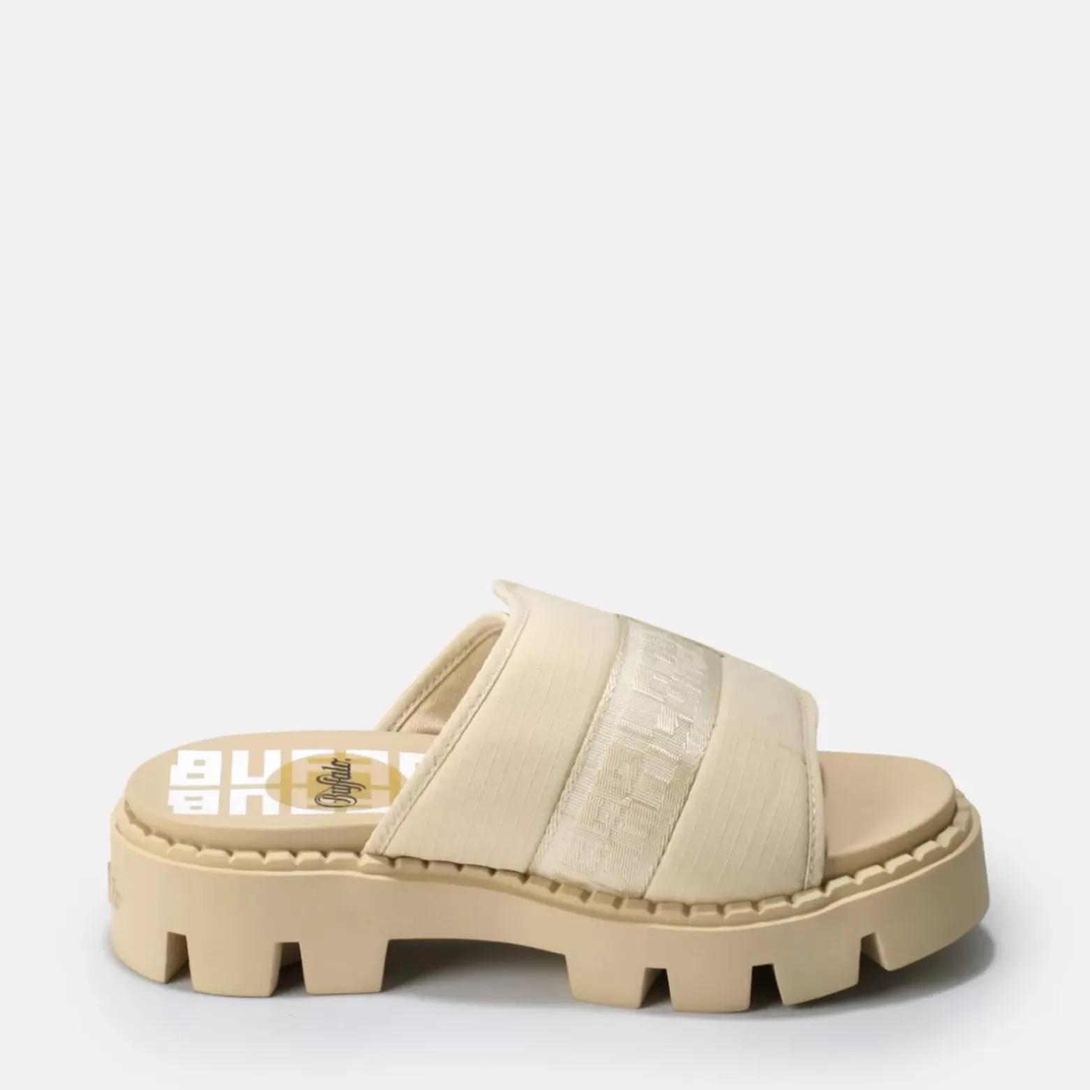 Best Sale BUFFALO Raven Tec-Sld Sandales Veganes Beige