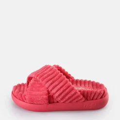 Online BUFFALO Rey Cross Claquettes De Piscine A Plateforme Veganes Hot Pink Rose Vif