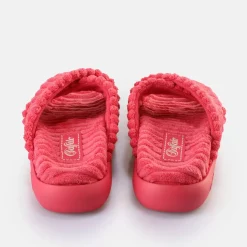 Online BUFFALO Rey Cross Claquettes De Piscine A Plateforme Veganes Hot Pink Rose Vif