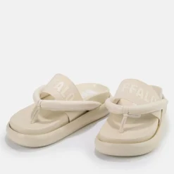 New BUFFALO Rey Flip Sandales A Plateforme Veganes Coloris Creme