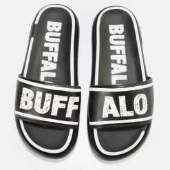 Online BUFFALO Rey Mules Veganes Noir-Blanc