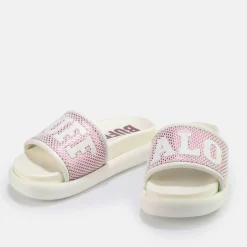 Shop BUFFALO Rey Mules Veganes Blanc-Mauve Violet