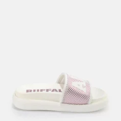 Shop BUFFALO Rey Mules Veganes Blanc-Mauve Violet